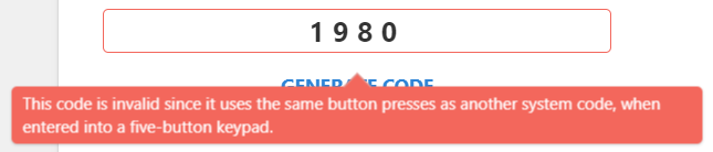 five button keypad error