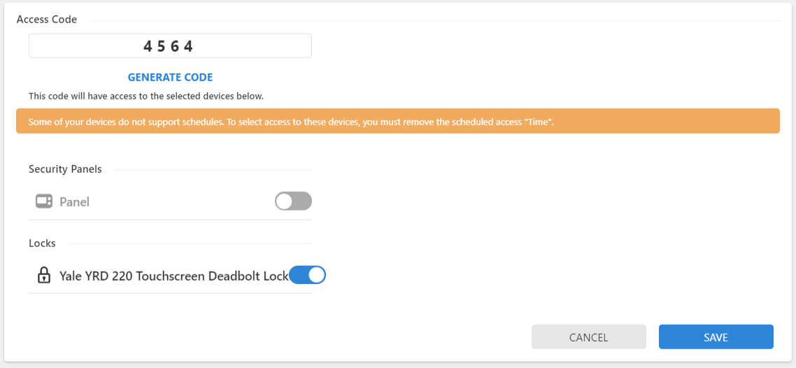 Panel access error