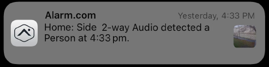 thumbnail push notification