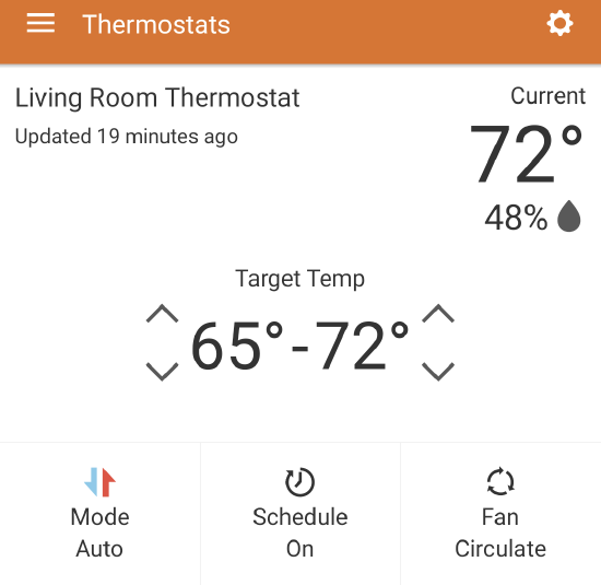 Thermostat Auto Mode Customer App