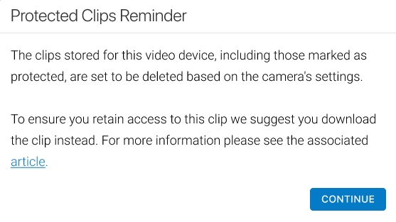 Protected Clips Reminder