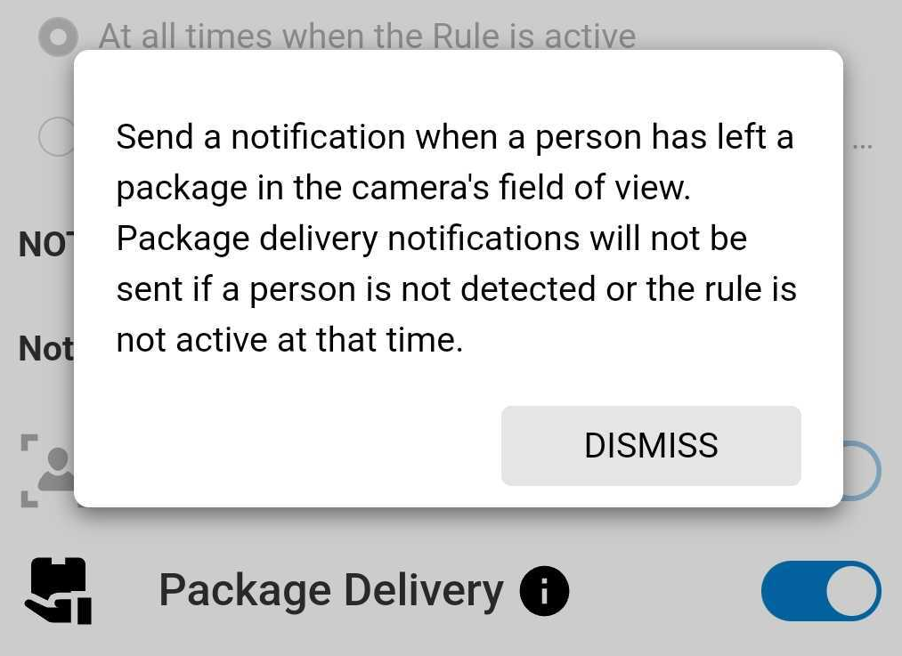 Package Delivery toggle app