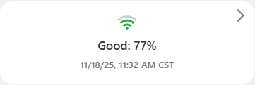 cx website wi-fi signal strength card