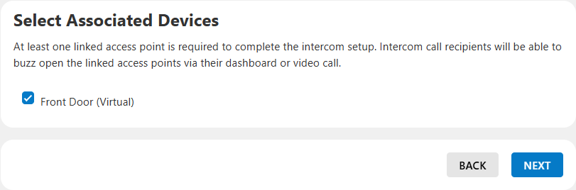 Select Intercom Access Control device