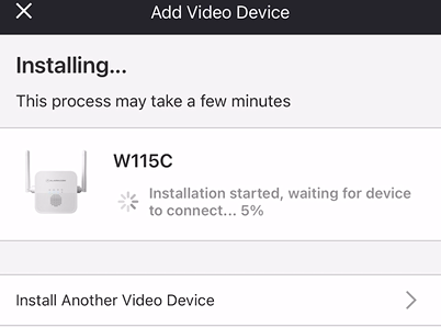 Customer app install progress