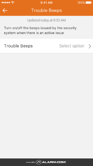 Turn off system trouble beeps using the app - Knowledge Base