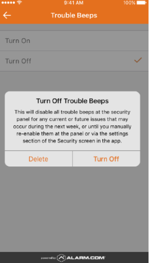 Turn off trouble beeps confirmation on app.PNG