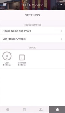 August app settings page